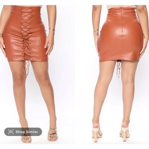 Fashion Nova Brown Midi Skirt